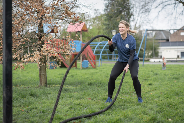 vrouw die sport